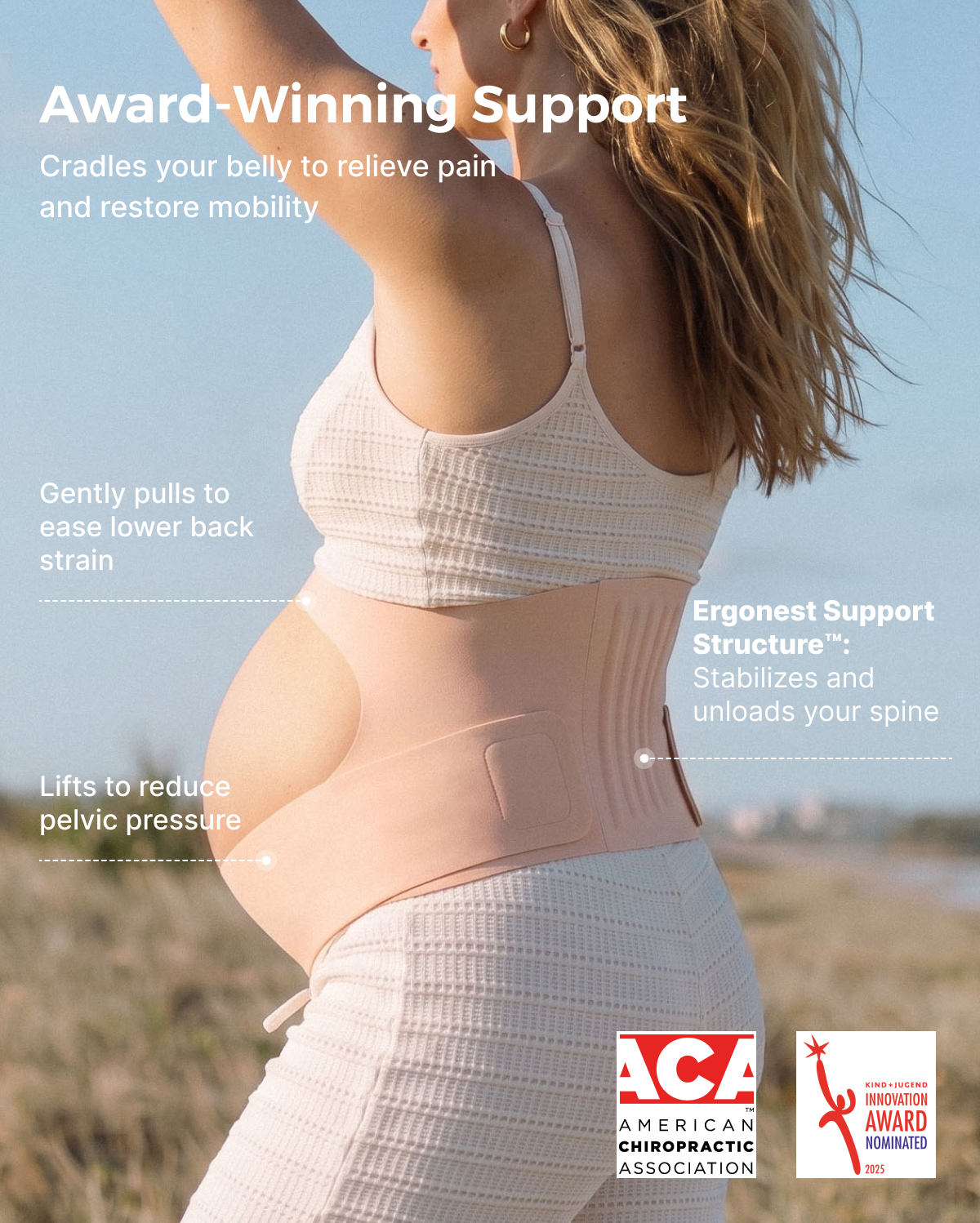 Ergonest Maternity Belly Band & High Waist Pregnancy Underwear Bundle
