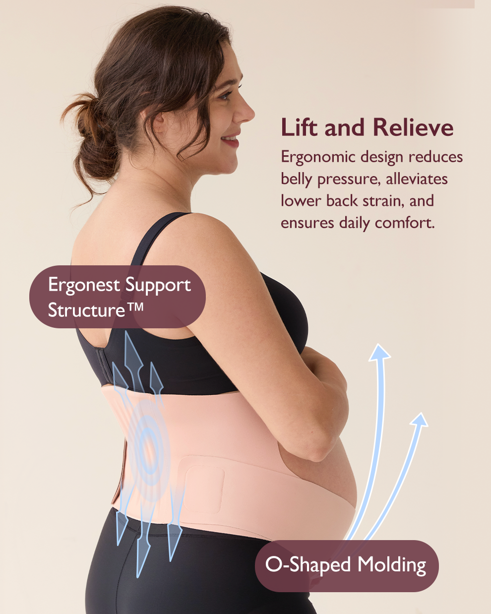 Ergonest Maternity Belly Band & High Waist Pregnancy Underwear &  Pregnancy Wedge Pillows Bundle