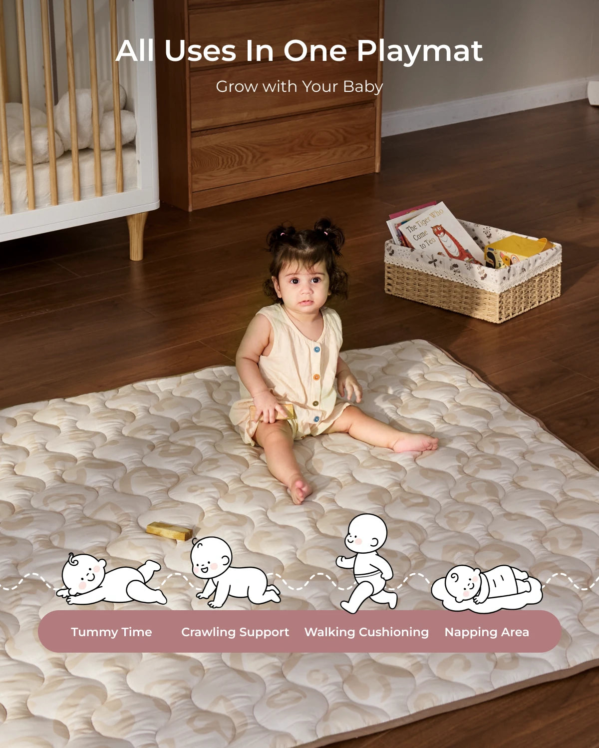 Baby Portable Playmat - Leopard Brown